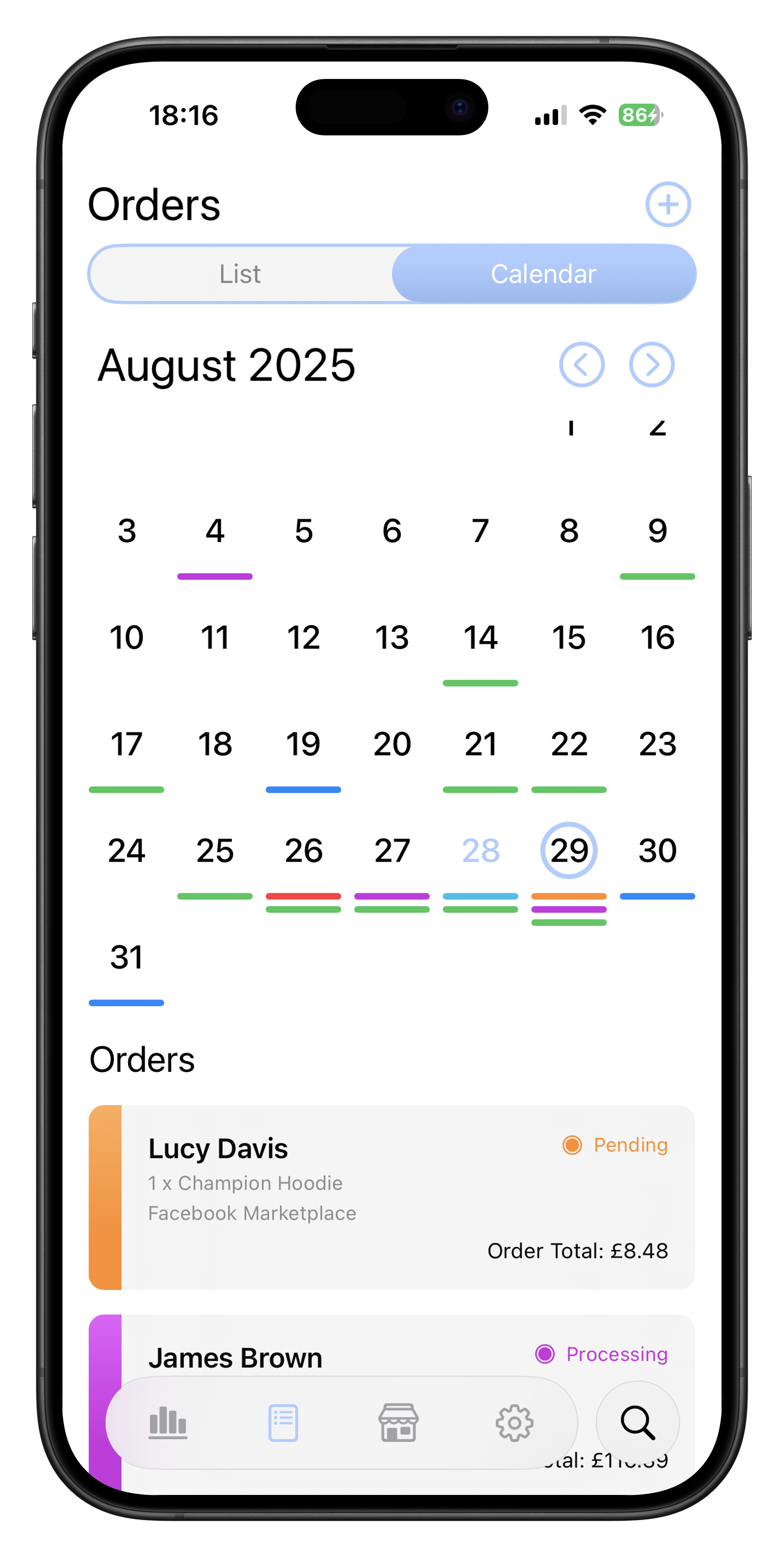 Calendar View
